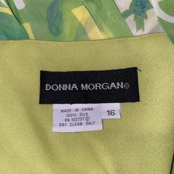 Green Floral Donna Morgan 2 Piece Set size 16 - Picture 5 of 8